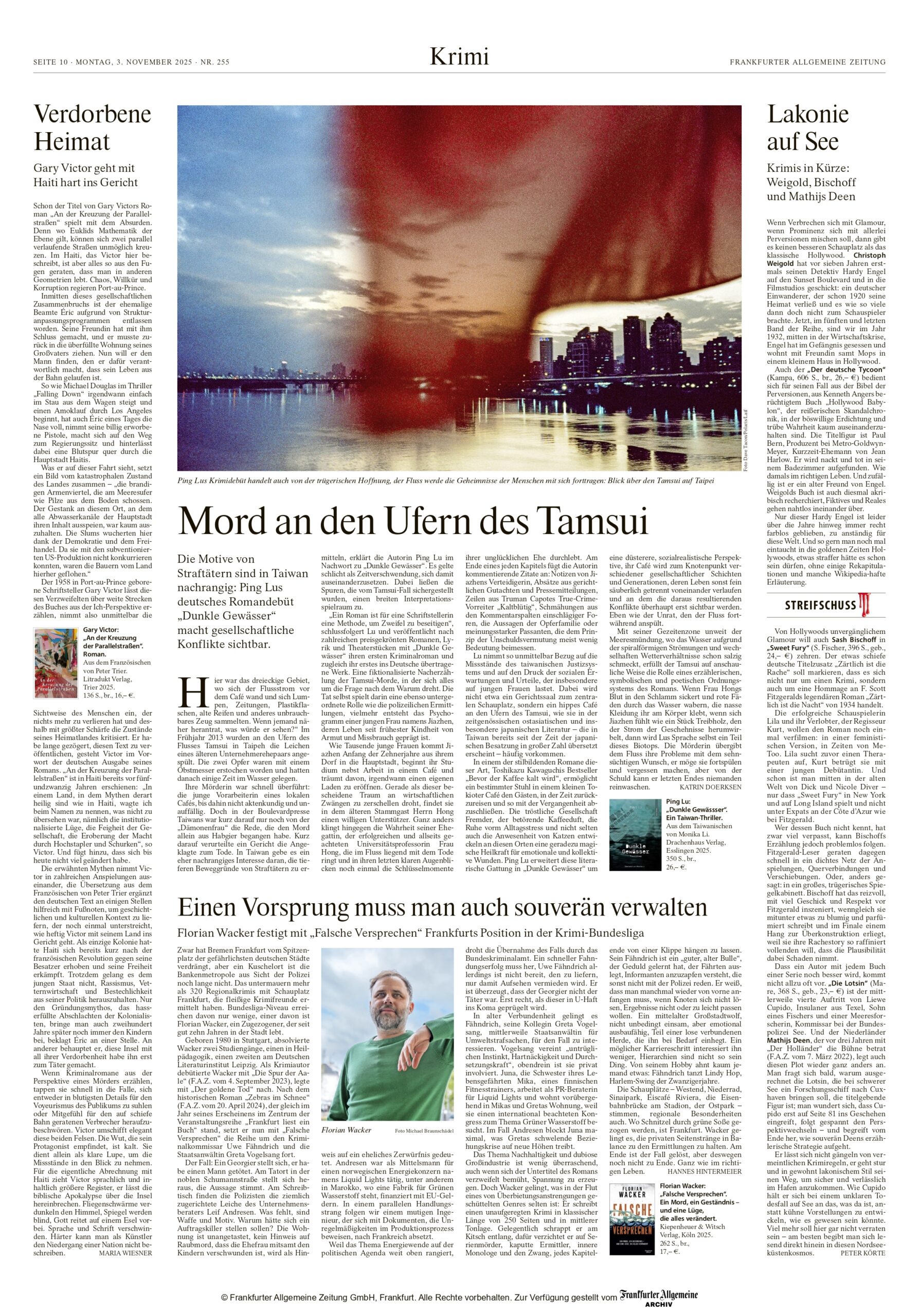 Sweet Fury receives positive review in Frankfurter Allgemeine Zeitung